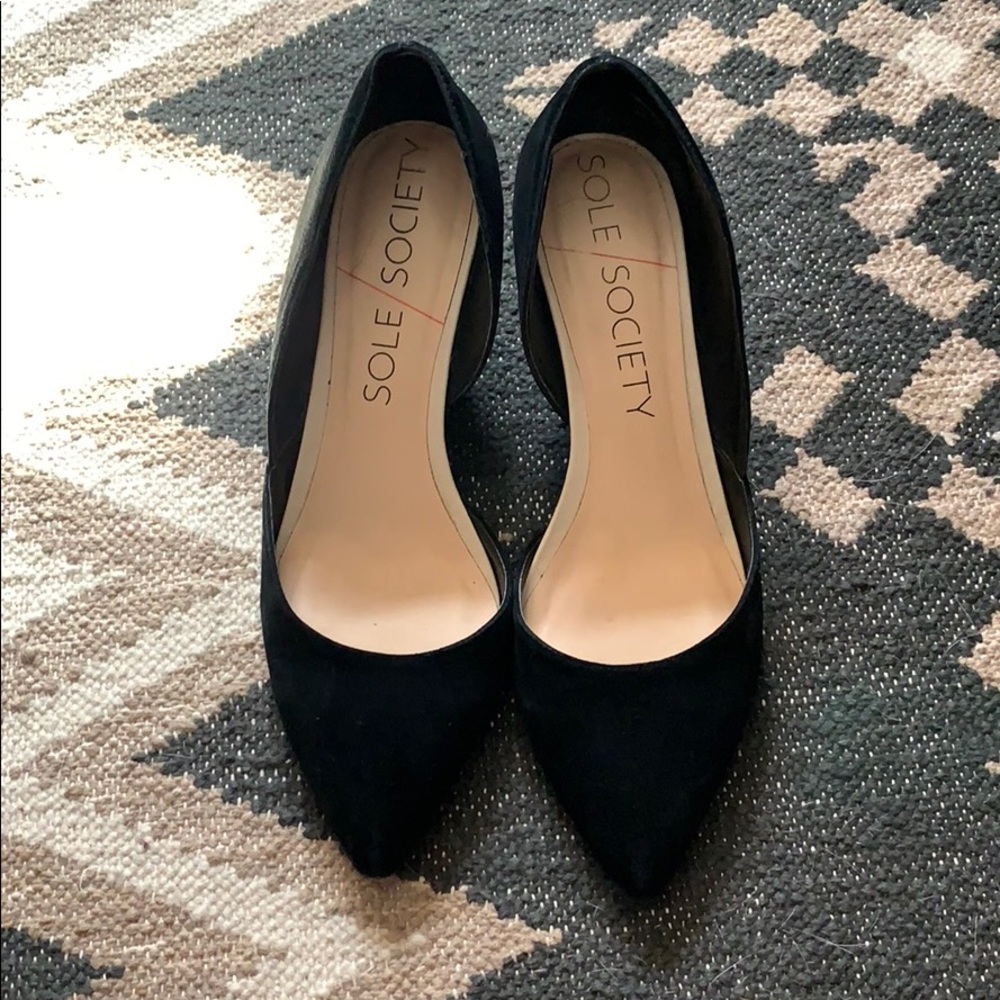 Sole Society Suede Wedge Pumps